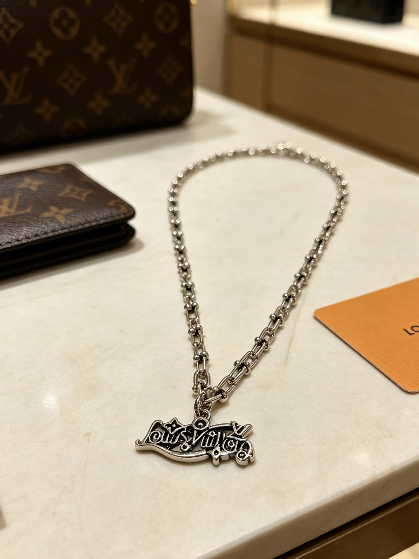 Louis Vuitton Silver Chain Necklace